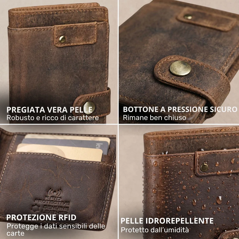 "Milo" Vintage Ledergeldbörse Herren