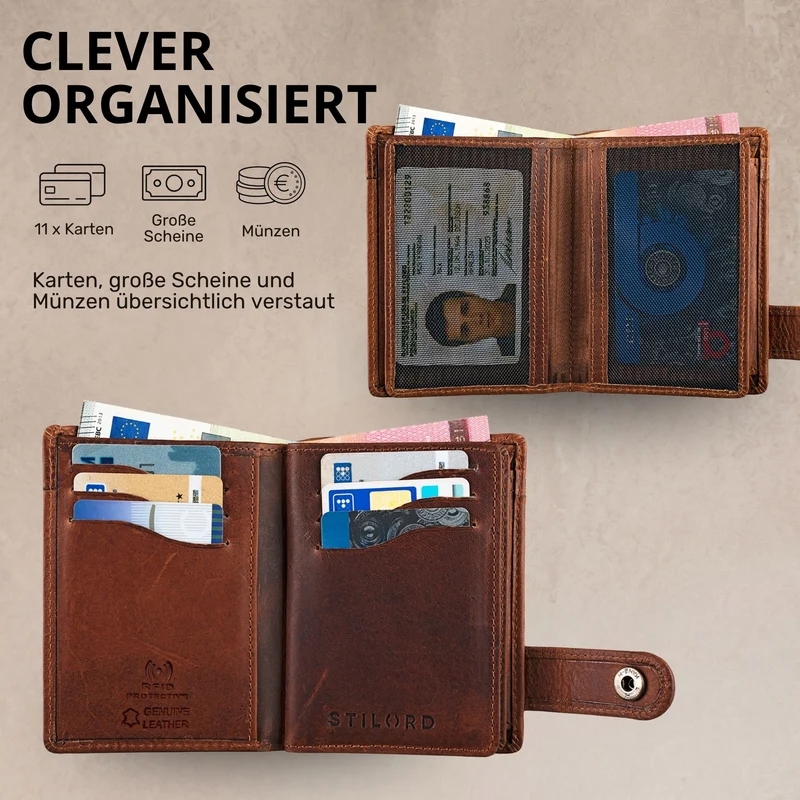 "Milo" Vintage Ledergeldbörse Herren