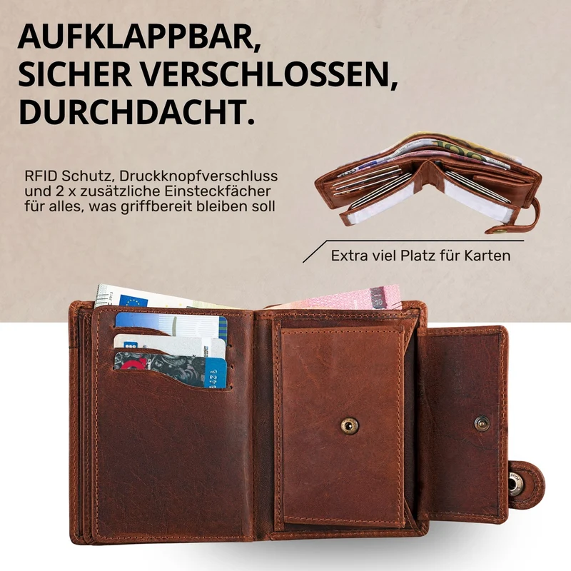 "Milo" Vintage Ledergeldbörse Herren