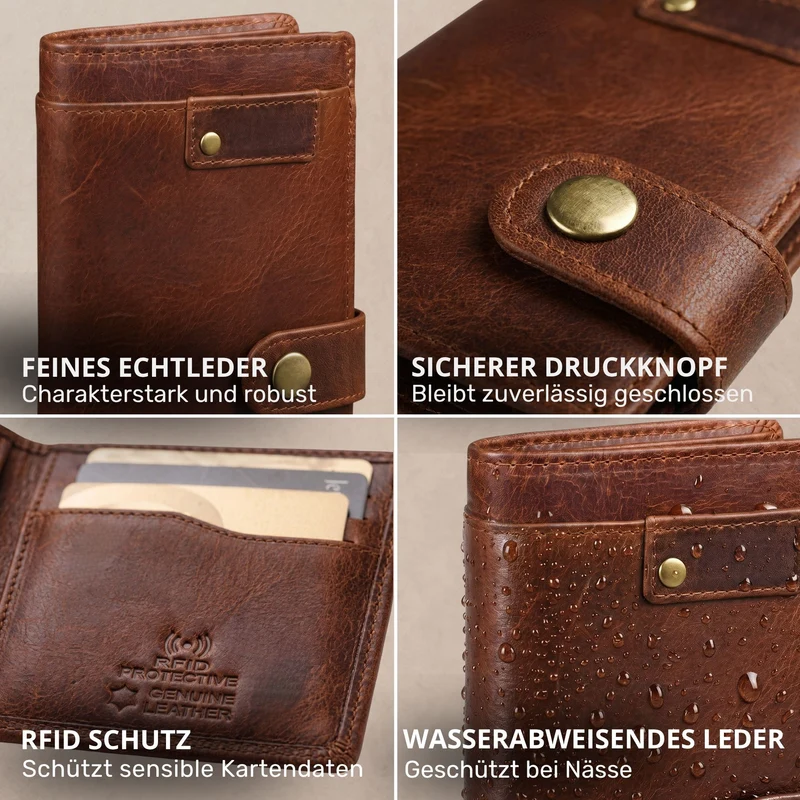 "Milo" Vintage Ledergeldbörse Herren