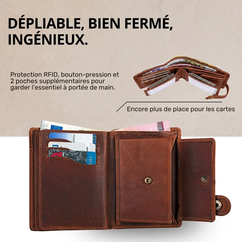 "Milo" Vintage Ledergeldbörse Herren