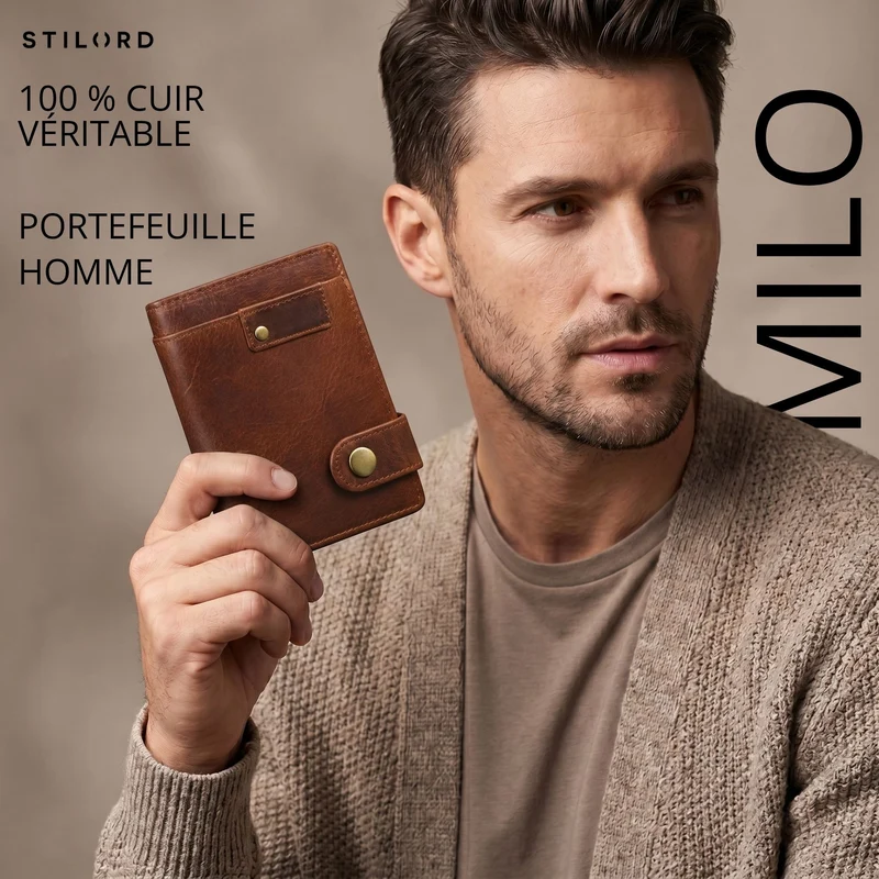 "Milo" Vintage Ledergeldbörse Herren