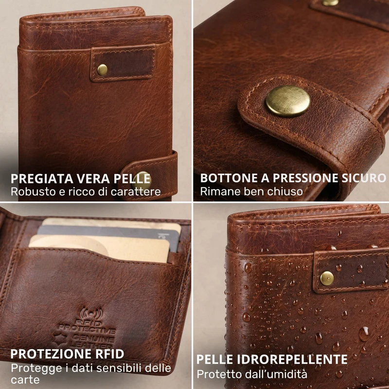 "Milo" Vintage Ledergeldbörse Herren