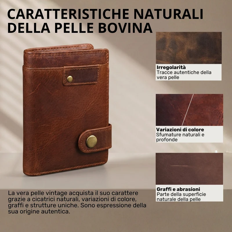 "Milo" Vintage Ledergeldbörse Herren