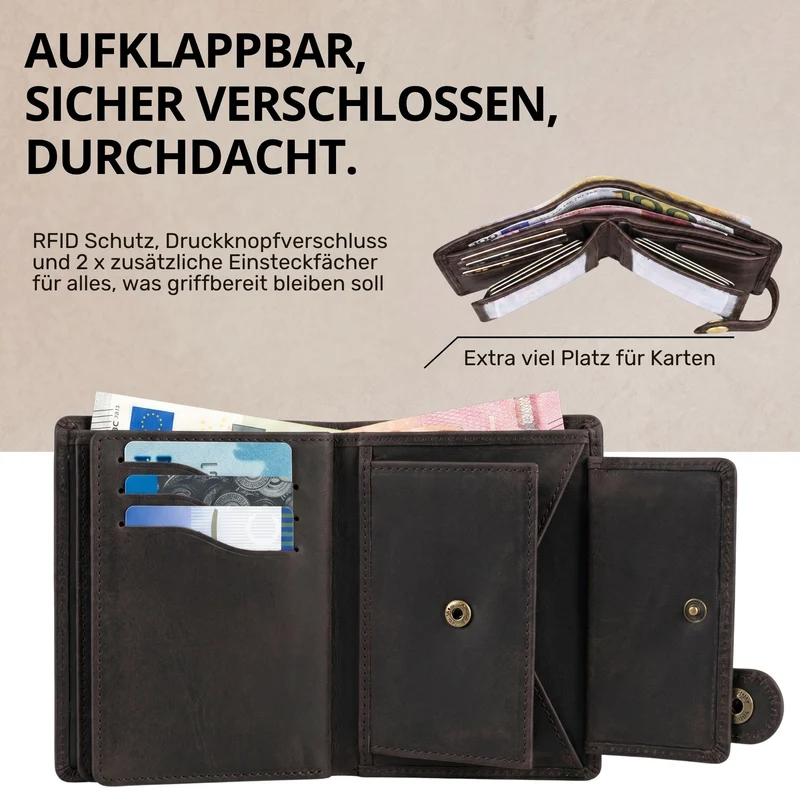 "Milo" Vintage Ledergeldbörse Herren
