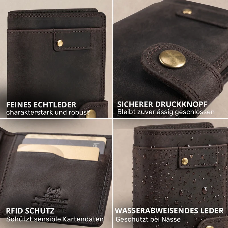 "Milo" Vintage Ledergeldbörse Herren