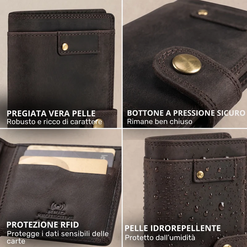 "Milo" Vintage Ledergeldbörse Herren