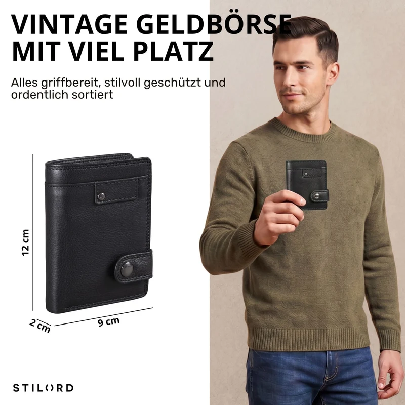 "Milo" Vintage Ledergeldbörse Herren