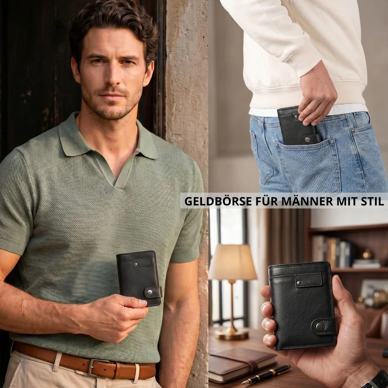 "Milo" Vintage Ledergeldbörse Herren