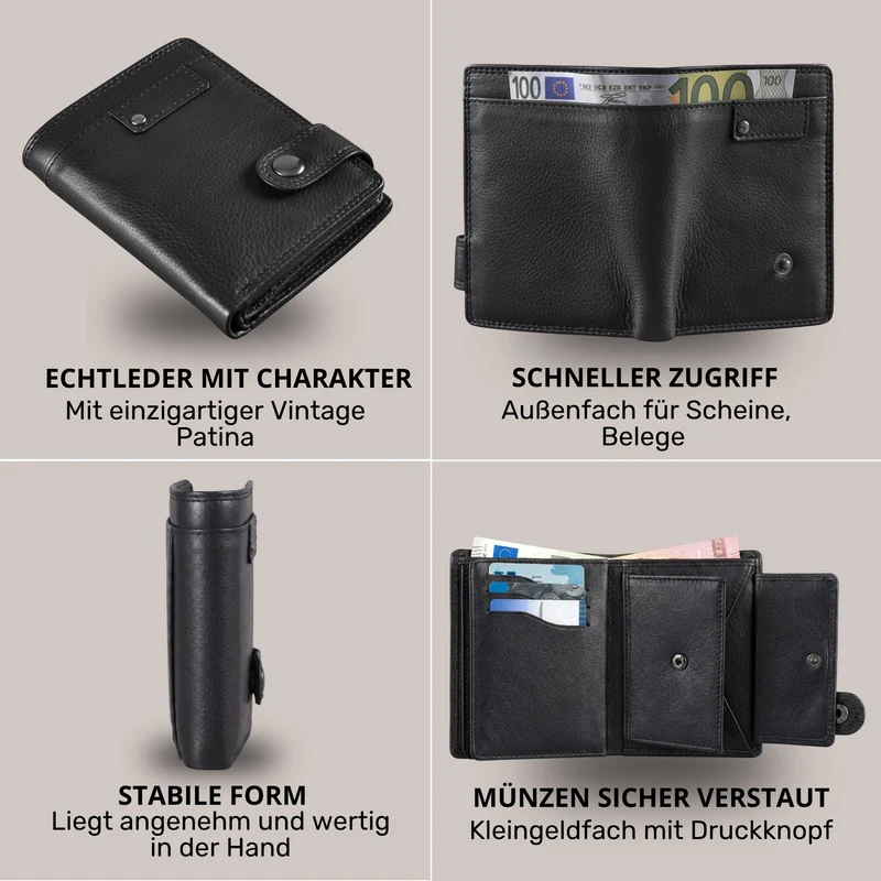 "Milo" Vintage Ledergeldbörse Herren