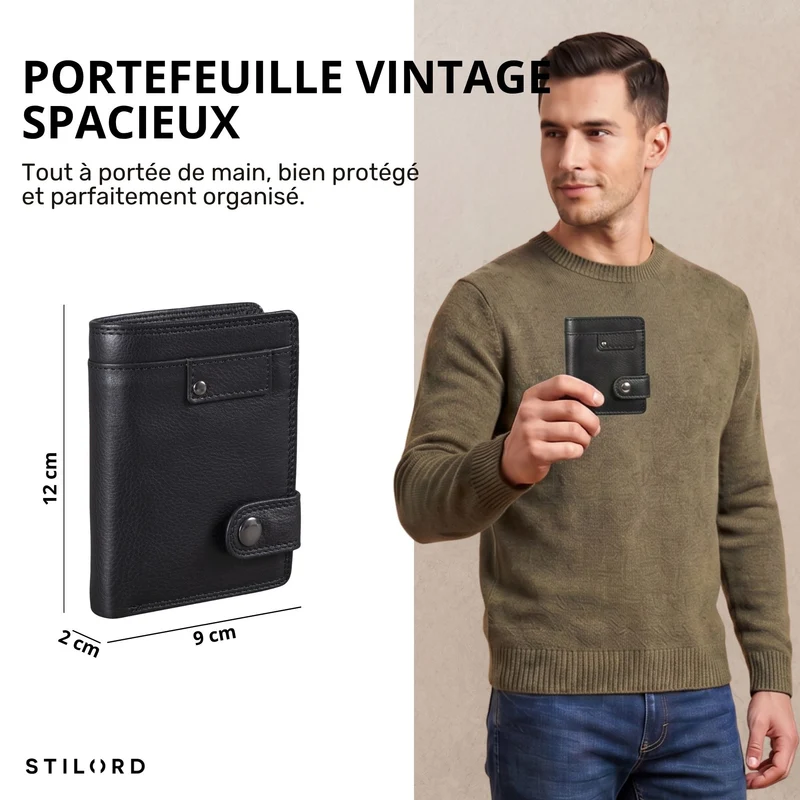 "Milo" Vintage Ledergeldbörse Herren
