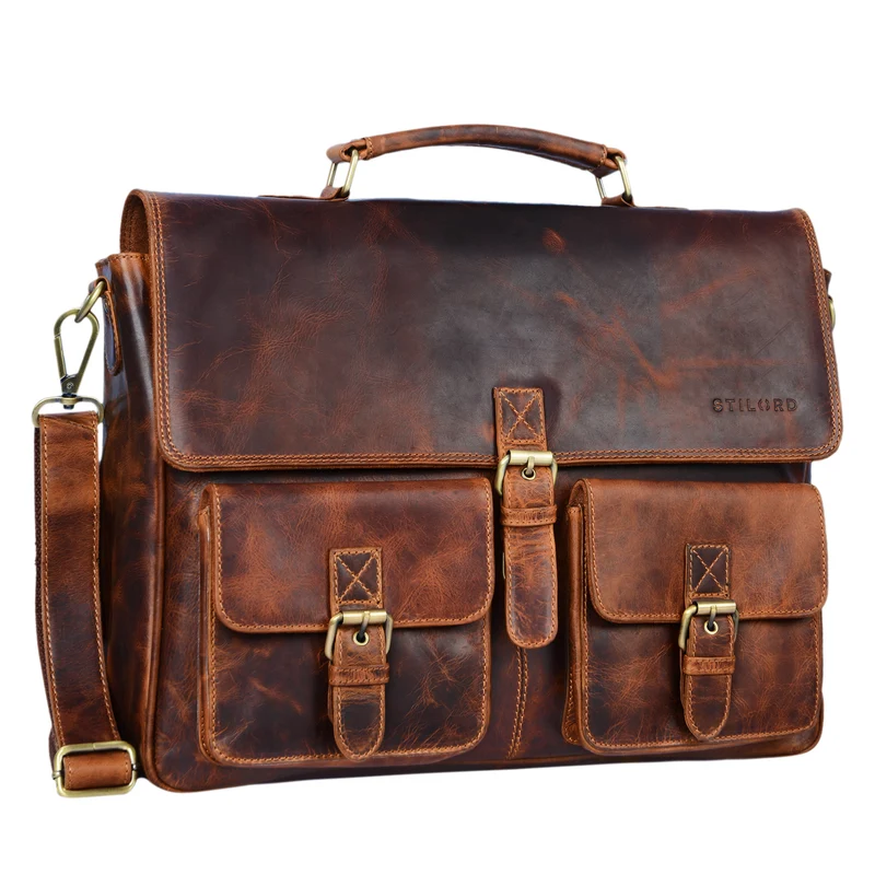 "Victor" Vintage Aktentasche Herren Leder
