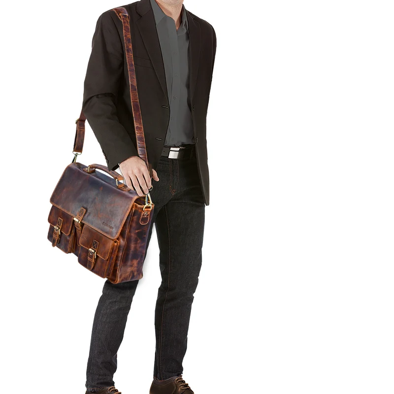 "Victor" Vintage Aktentasche Herren Leder