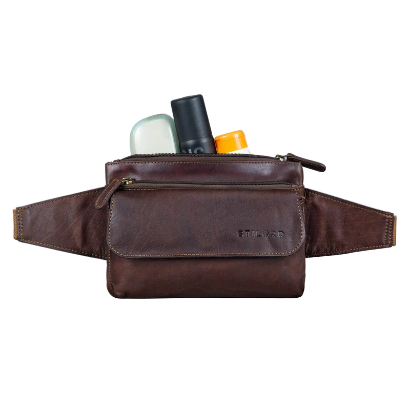 "Atlanta" Vintage Bauchtasche Echtleder