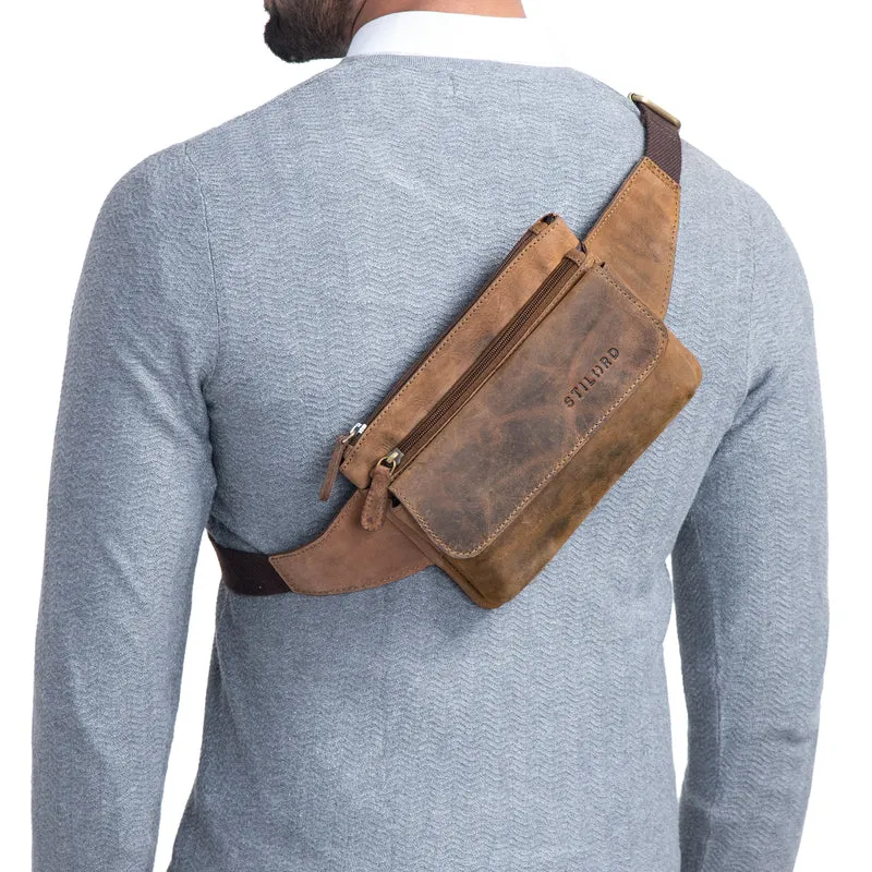 "Atlanta" Vintage Bauchtasche Echtleder