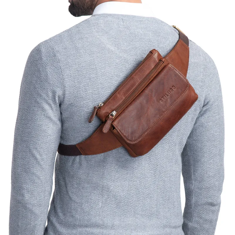 "Atlanta" Vintage Bauchtasche Echtleder