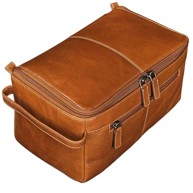 "Mona" Kosmetiktasche Leder Damen Groß