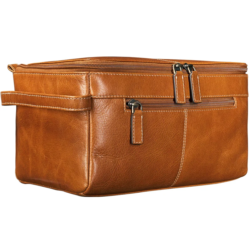 "Mona" Kosmetiktasche Leder Damen Groß