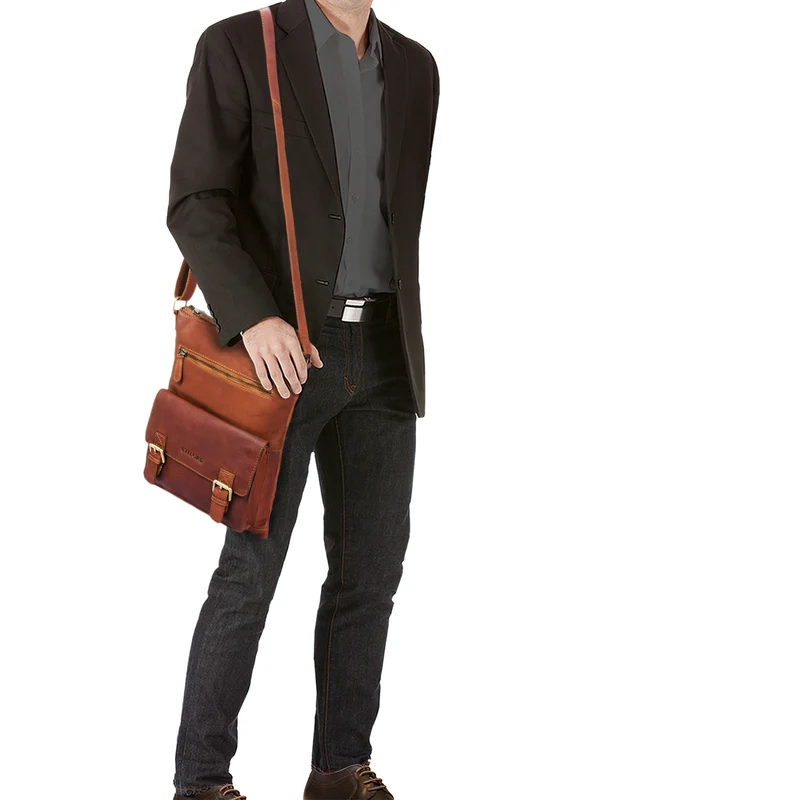 "Mason" Vintage Umhängetasche 13 Zoll Leder
