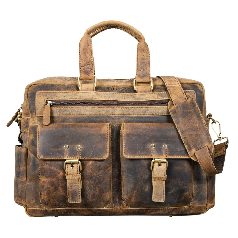 "Pablo" Vintage Ledertasche Laptoptasche