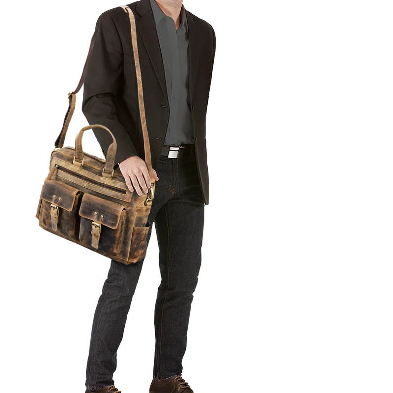 "Pablo" Vintage Ledertasche Laptoptasche