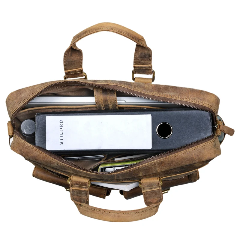 "Pablo" Vintage Ledertasche Laptoptasche