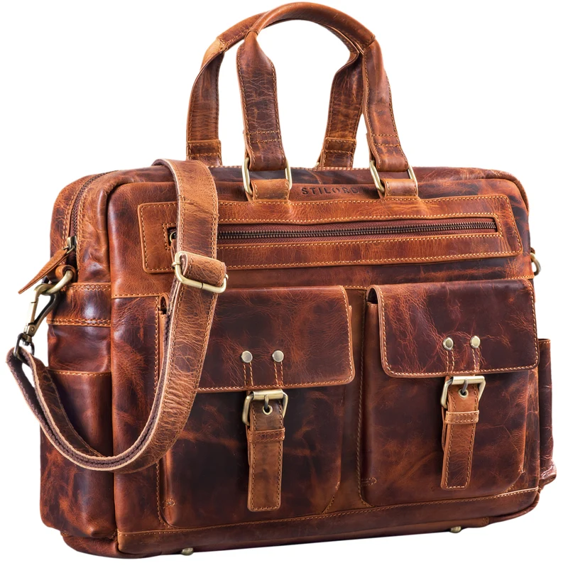 "Pablo" Vintage Ledertasche Laptoptasche