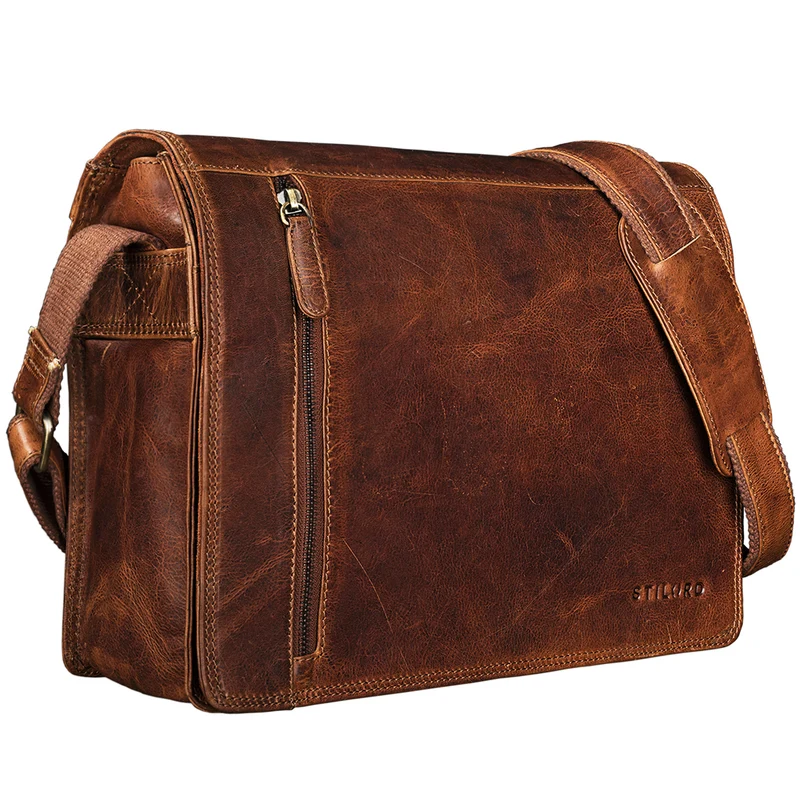 "Noah" Vintage Umhängetasche Leder