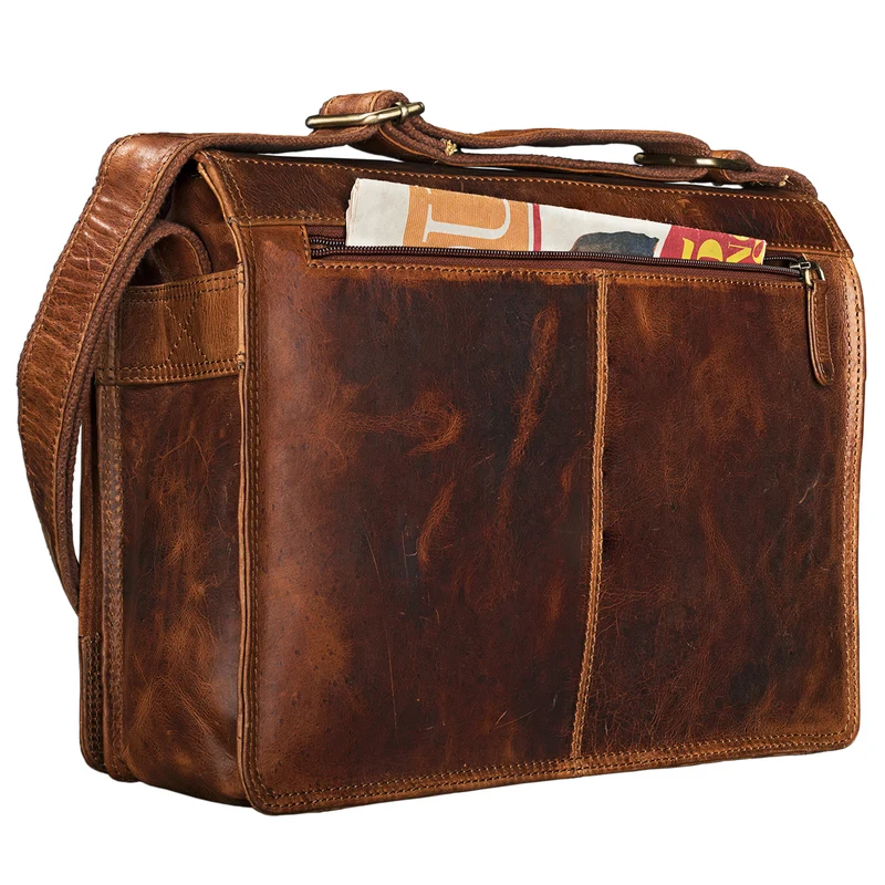 "Noah" Vintage Umhängetasche Leder