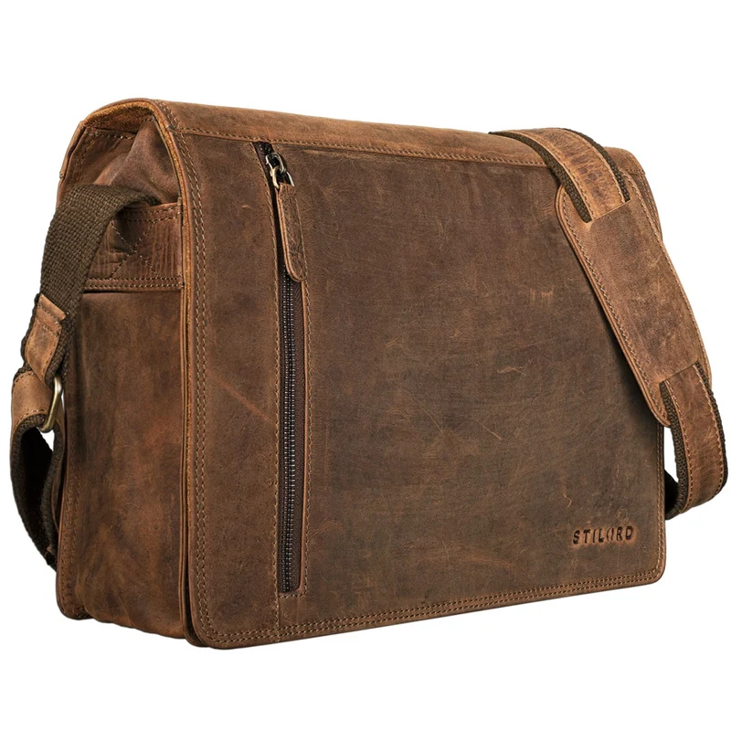 "Noah" Vintage Umhängetasche Leder