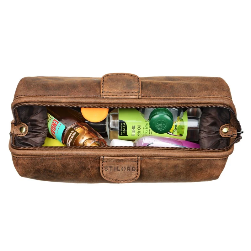 "Laurin" Kulturtasche Männer Leder
