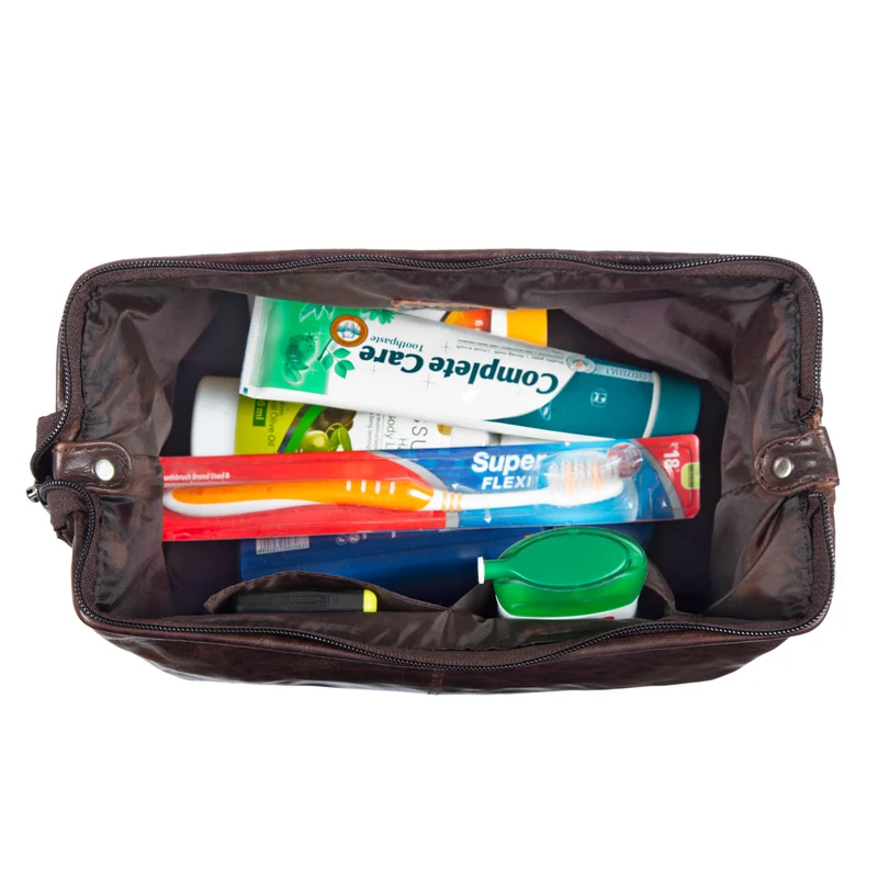 "Laurin" Kulturtasche Männer Leder
