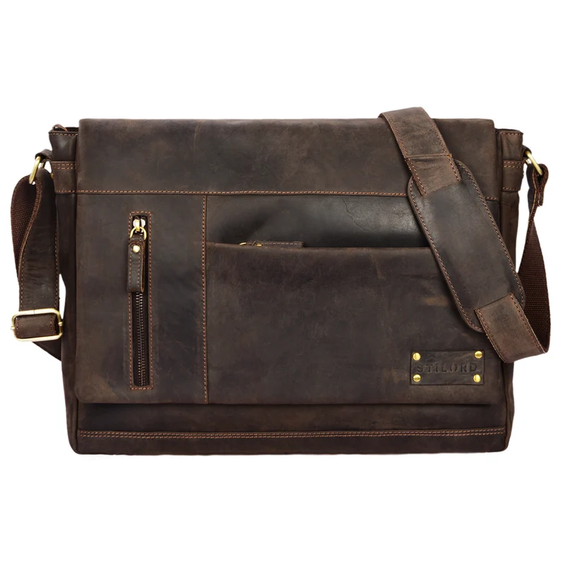 "Patrick" Vintage Schultertasche aus echtem Leder