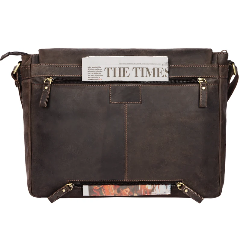 "Patrick" Vintage Schultertasche aus echtem Leder
