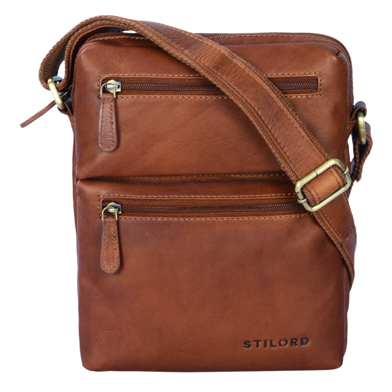 "Moritz" Kleine Ledertasche Umhängetasche braun