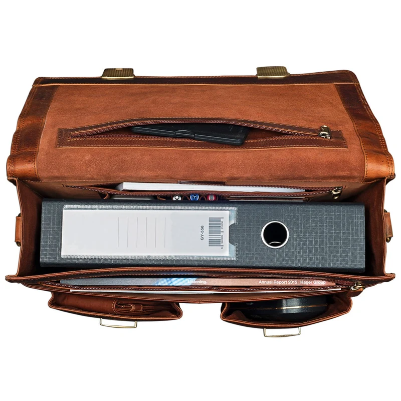 "Tiberius" Vintage Aktentasche Leder