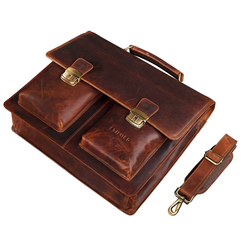 "Tiberius" Vintage Aktentasche Leder
