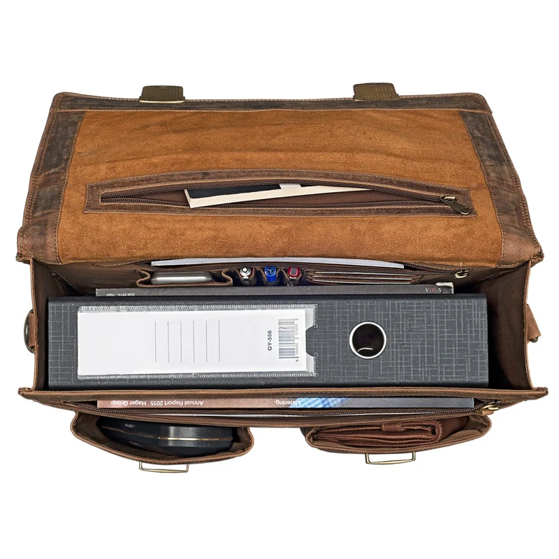 "Tiberius" Vintage Aktentasche Leder