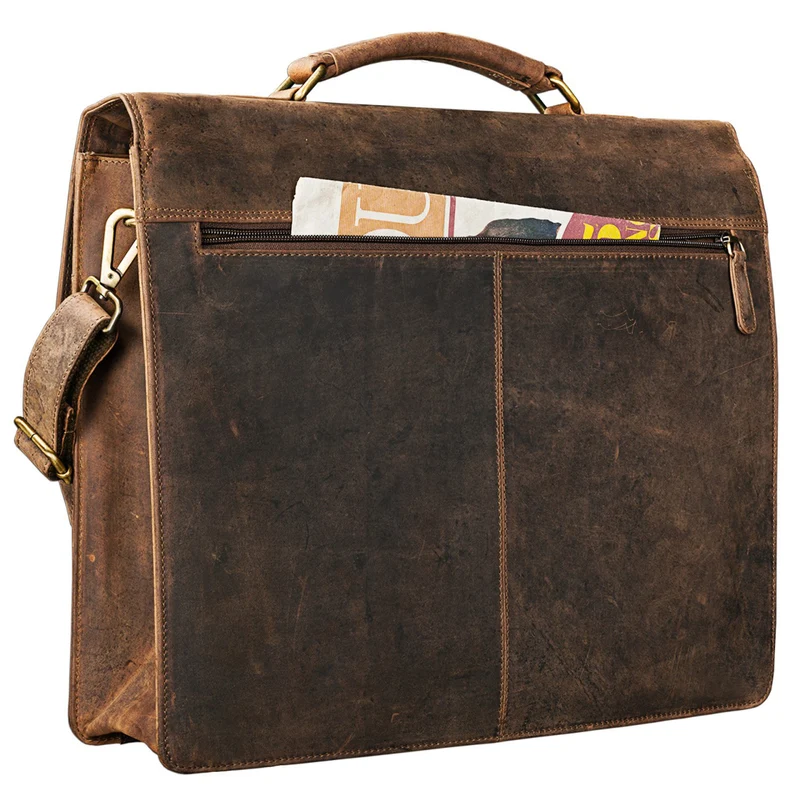 "Tiberius" Vintage Aktentasche Leder
