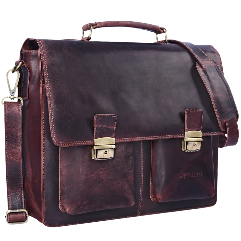 "Tiberius" Vintage Aktentasche Leder