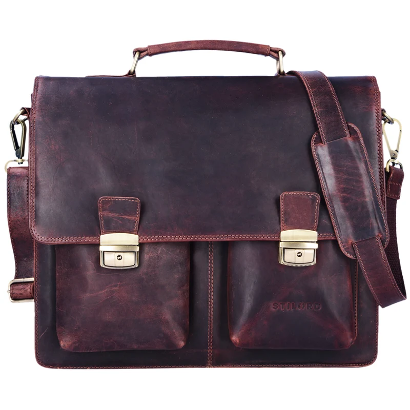 "Tiberius" Vintage Aktentasche Leder