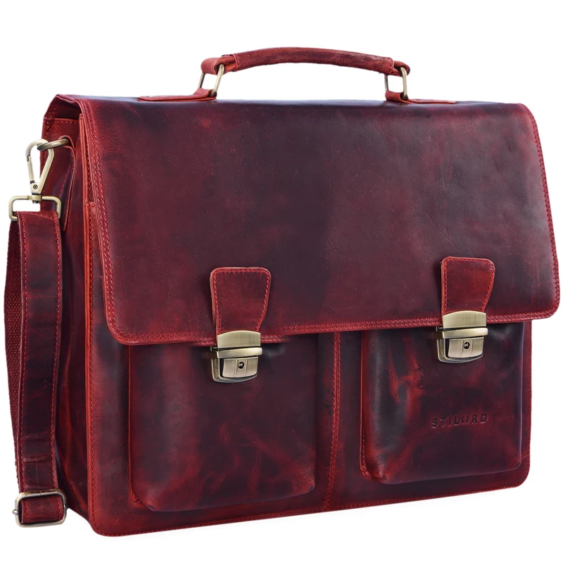 "Tiberius" Vintage Aktentasche Leder