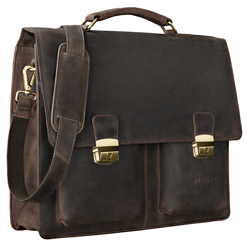 "Tiberius" Vintage Aktentasche Leder