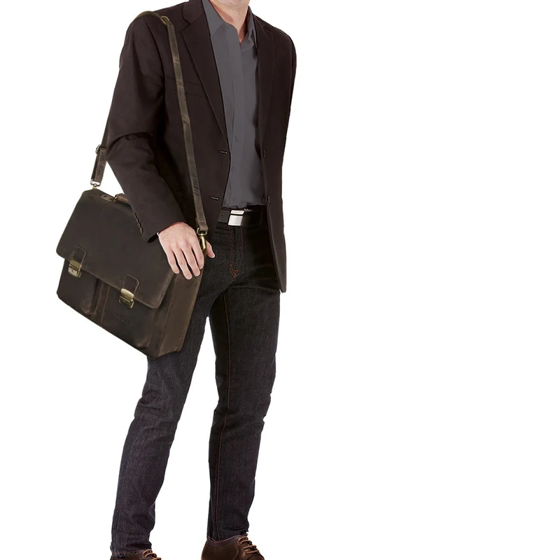 "Tiberius" Vintage Aktentasche Leder