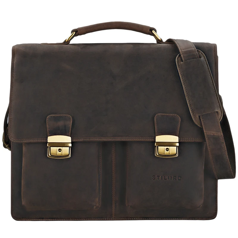 "Tiberius" Vintage Aktentasche Leder