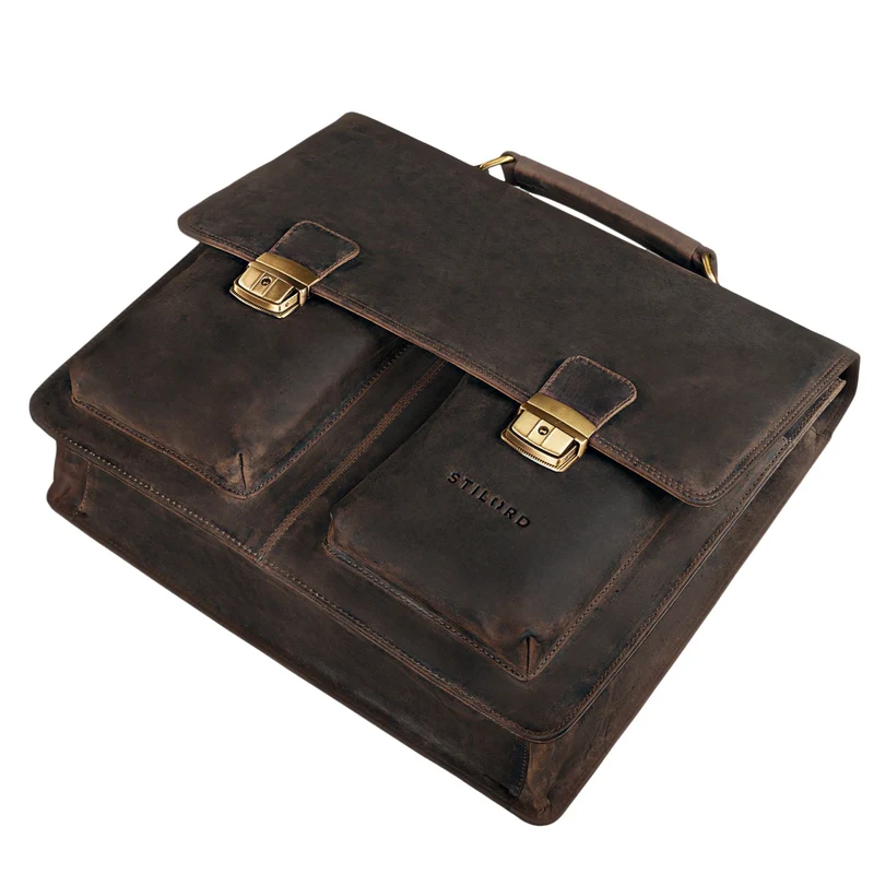 "Tiberius" Vintage Aktentasche Leder