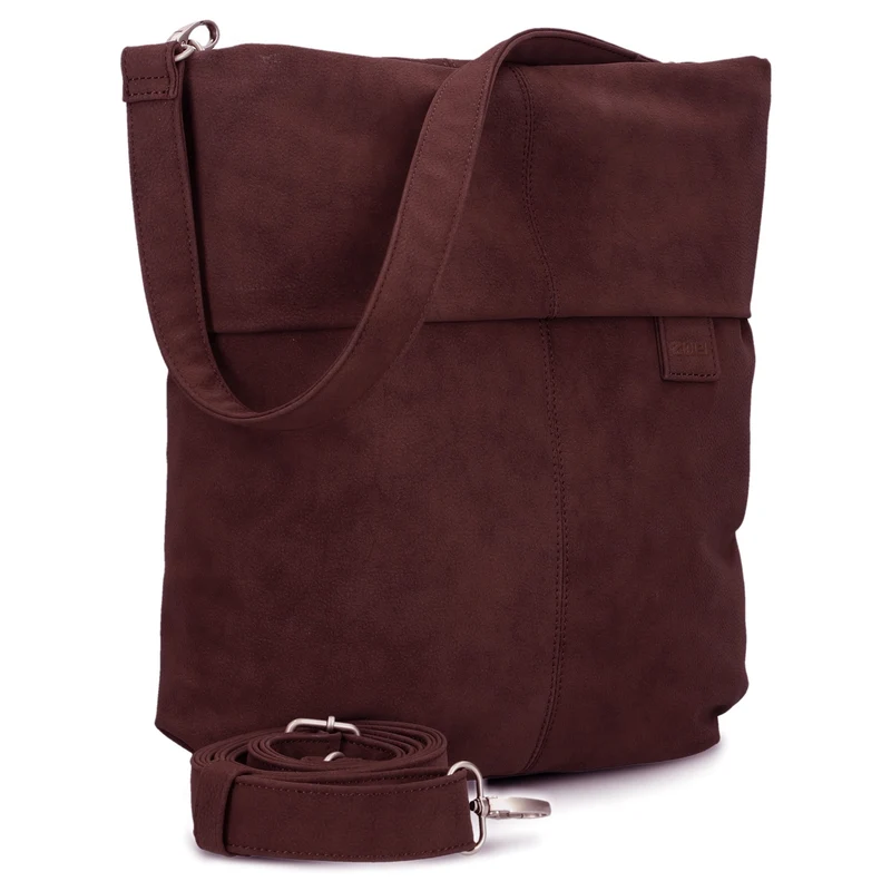 zwei Mademoiselle M12 - Schultertasche 32 cm (nubuk-bordeaux)