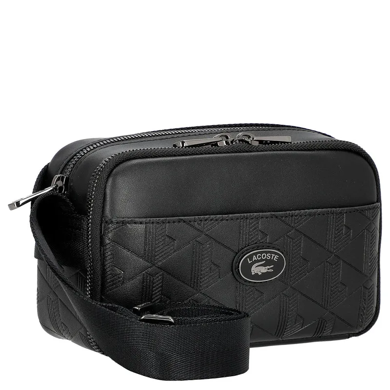 Lacoste Monogramm - Umhängetasche 24 cm (black)