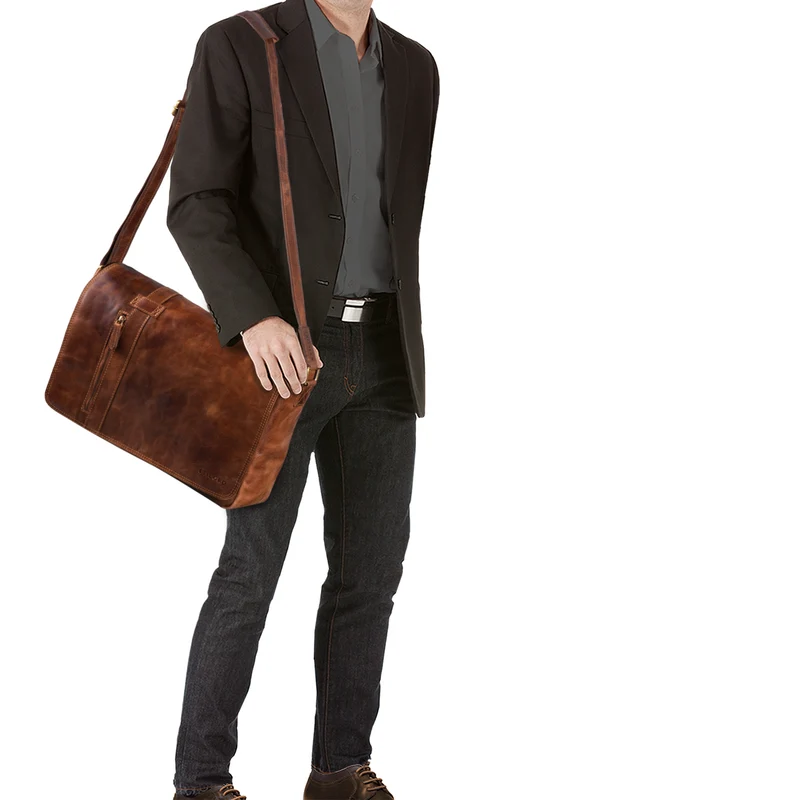 "Nicolas" Messenger Bag Laptoptasche Leder