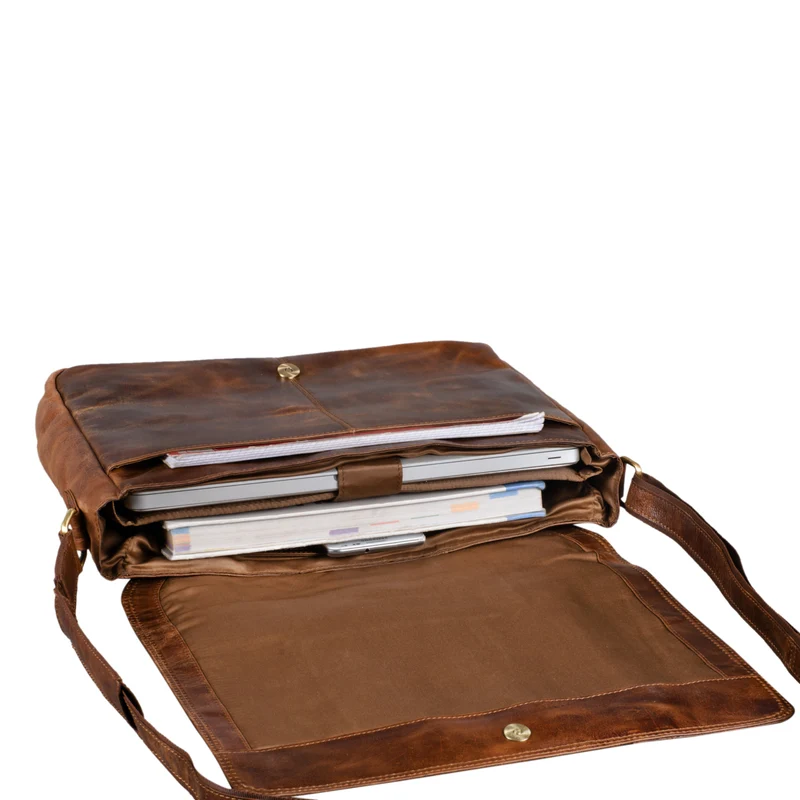 "Nicolas" Messenger Bag Laptoptasche Leder